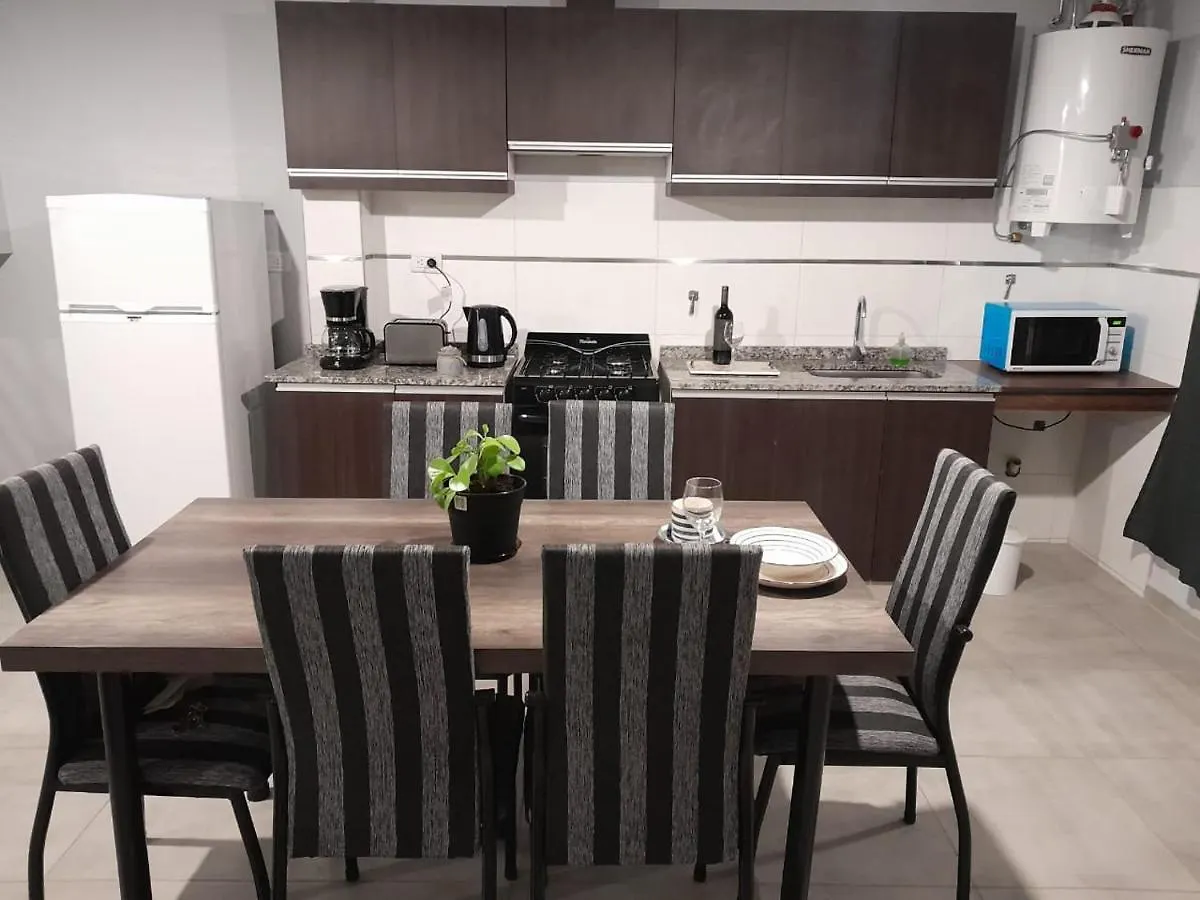 Apartamento Departamento amueblado a estrenar con capacidad hasta 6 personas incluye camas,ropa de cama , vajilla completa, artefactos de cocina eléctricos, smartTV, 3 habitaciones , 2 Baños, patio con churasquera y cochera hasta 3 autos Mendoza Argentina